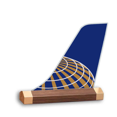 Continental Airlines Tail Logo Desk Models aviation design on premium acrylic and metal 3D airplane tail craft.
