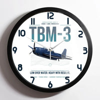 Thumbnail for TBM-3 Avenger design on white framed wall clock