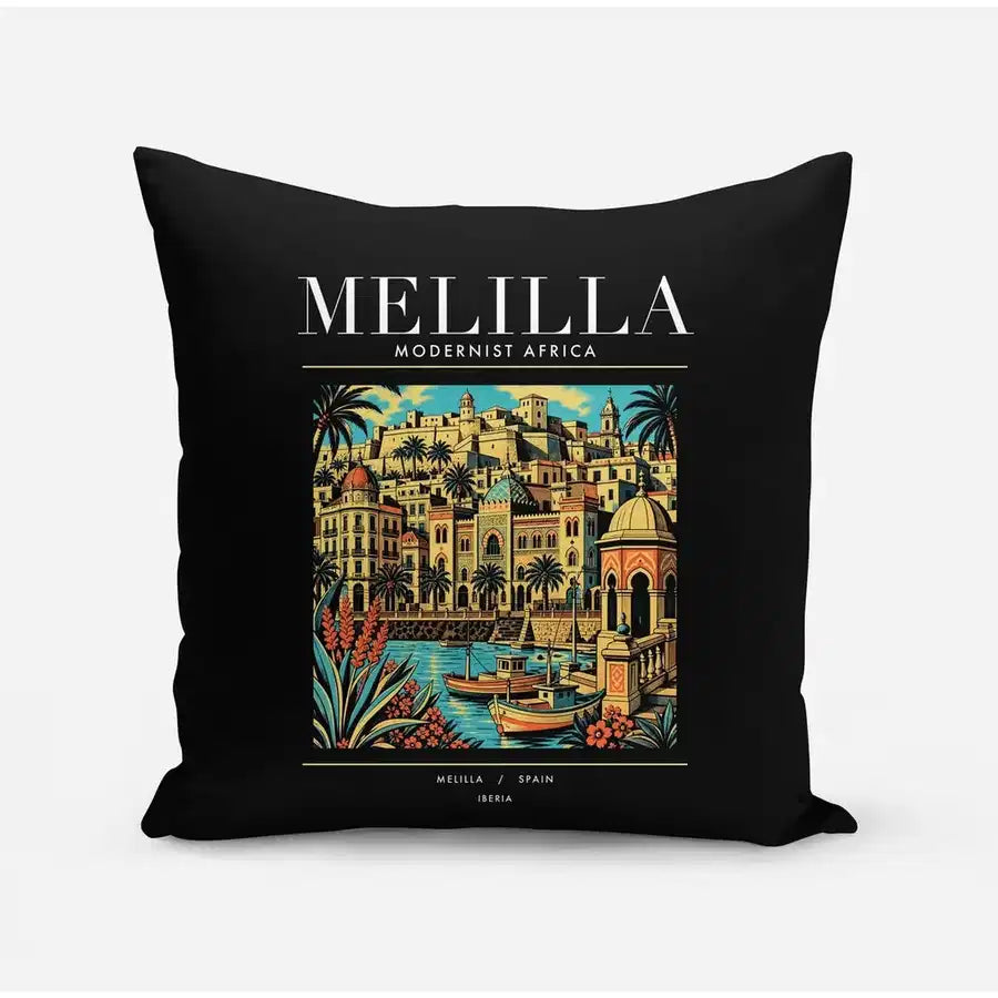 MELILLA - Poster - Pillow - Black