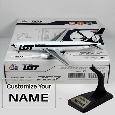 Side view of Polish Airlines Boeing 767-300ER SP-LPB Airplane Model (1:400 Scale) aviation 20-30cm scale model aircraft in di.