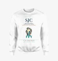 Thumbnail for San José Mineta International Airport (SJC) design on white sweatshirt