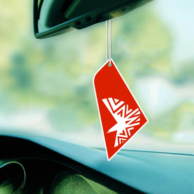 Mozambique Airlines Car aviation design on scented aviation-themed paper car air freshener.