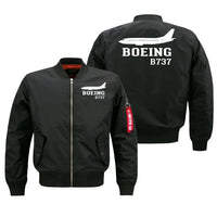Thumbnail for Boeing 737 Printed Pilot Jackets (Customizable) aviation design printed on comfortable shell with classic fit designed jacket.