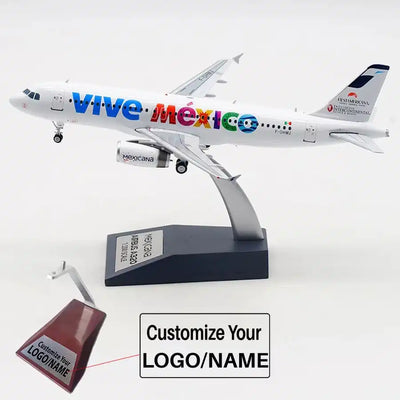 Side view of Vive Mexico Airbus A320 Airplane Model (1/200 Scale) aviation special-edition big-scale model aircraft in diecas.