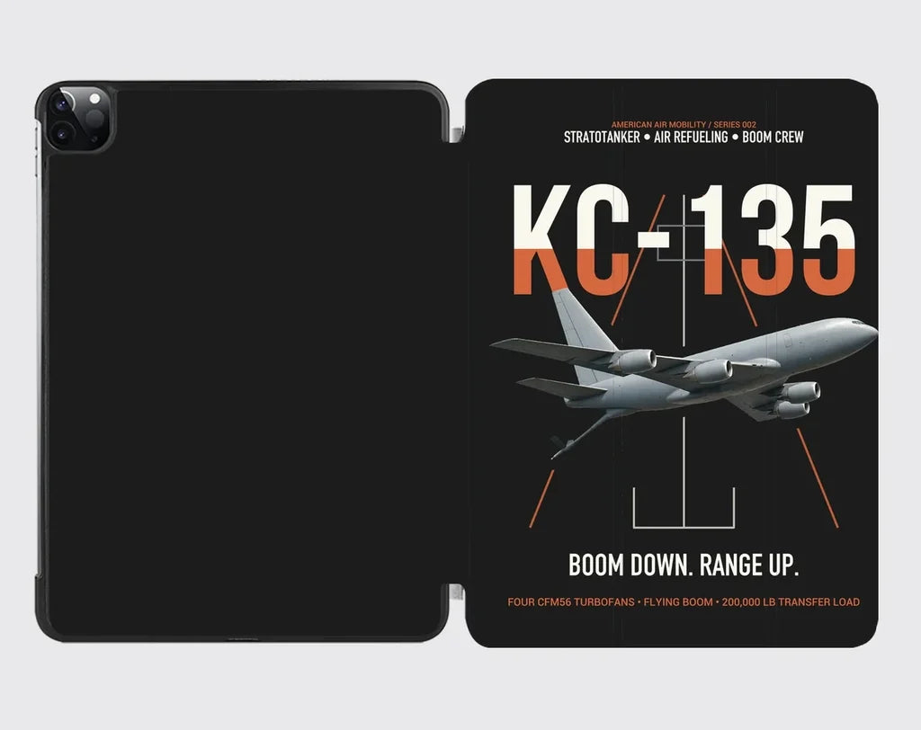 KC-135 STRATOTANKER design on black ipad tablet case