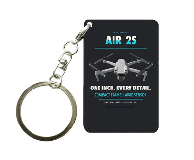 DJI Air 2S Key Chain design on black key chain