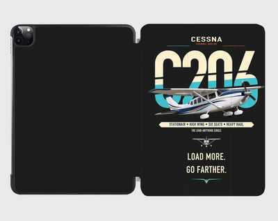 Cessna 206 Stationair design on black ipad tablet case