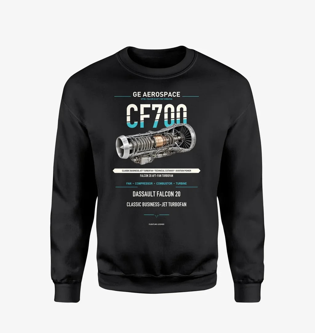CF700 design on black sweatshirt