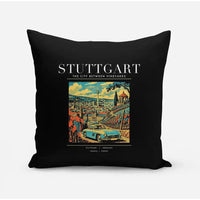 Thumbnail for STUTTGART - Poster - Pillow - Black