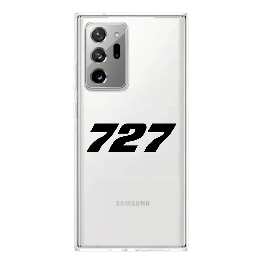 Boeing 727 Flat Text Transparent Silicone Samsung S & Note aviation print transparent Samsung Galaxy S/Note case, fits samsung.