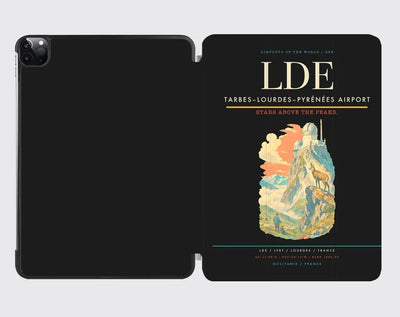 Tarbes–Lourdes–Pyrénées Airport (LDE) design on black ipad tablet case