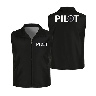 Pilot & Jet Engine Thin Style aviation design printed on lightweight shell with sleeveless design thin vest.