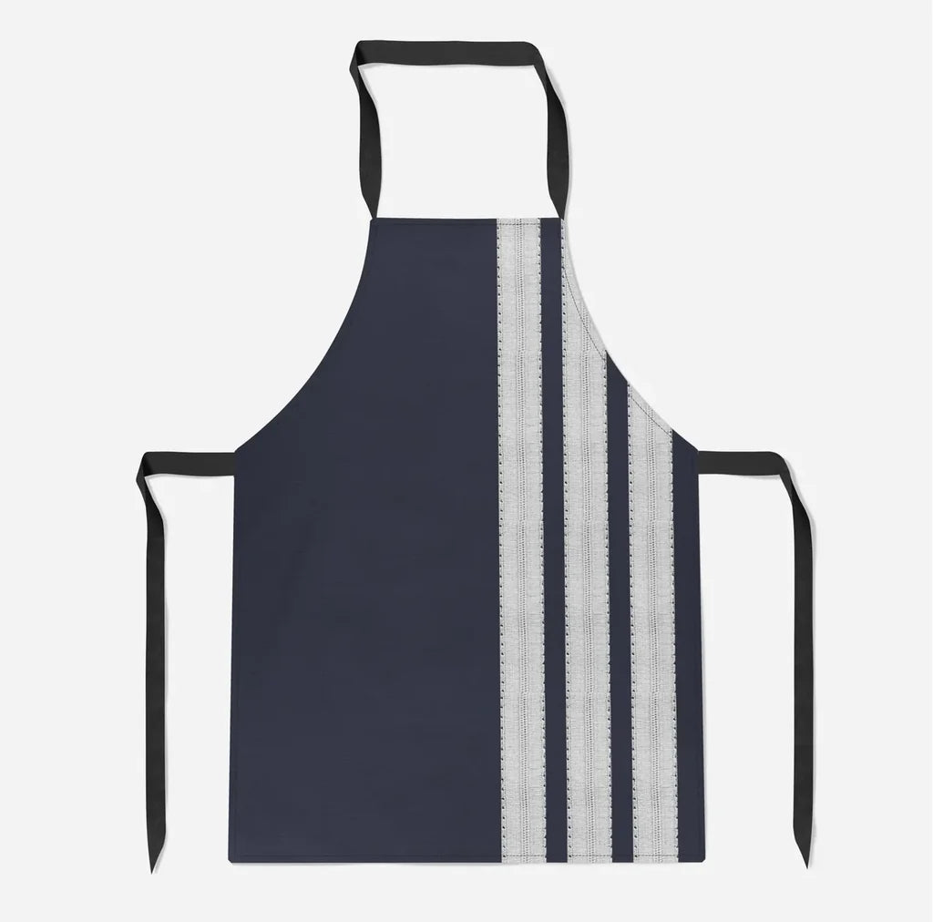 Special Silver Pilot Epaulettes 3 Lines aviation design on durable cotton blend kitchen apron.
