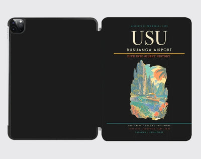Busuanga Airport (USU) design on black ipad tablet case