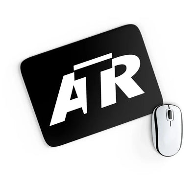 ATR & Text aviation design on neoprene with anti-slip base mouse pad.