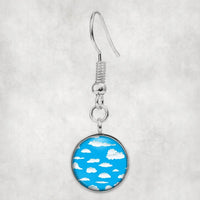 Thumbnail for Amazing Clouds aviation-themed earrings, polished hypoallergenic alloy.