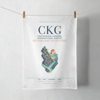 Thumbnail for Chongqing Jiangbei International Airport (CKG) design on white towel