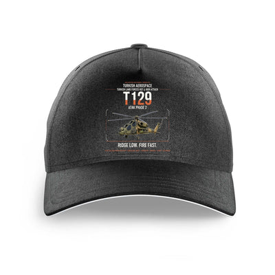 Turkish Aerospace T129 ATAK Phase 2 design on black printed hat