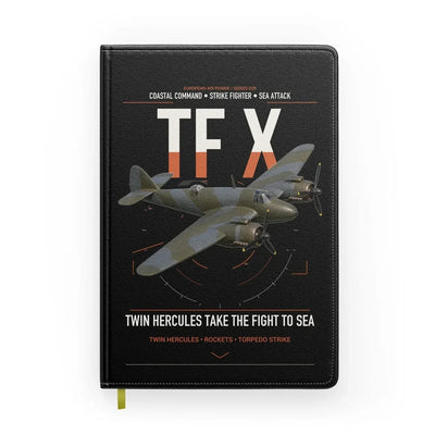 Bristol Beaufighter TF X design on black notebook