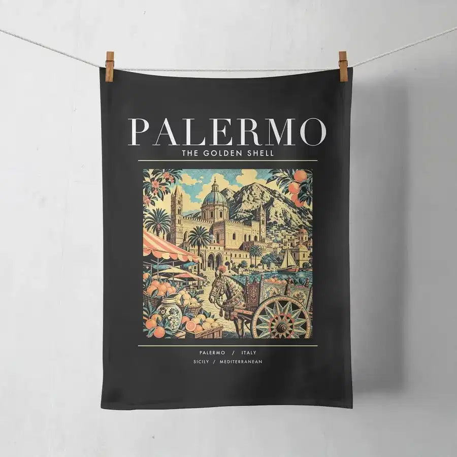 PALERMO - Poster - Towel - Black