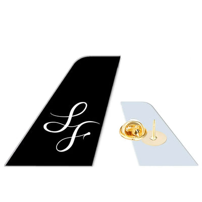 StarFlyer Airlines aviation design tail-shape badge pin in polished alloy.