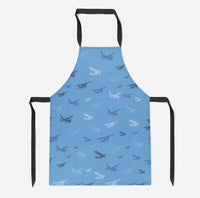 Thumbnail for Many Propellers aviation design on durable cotton blend kitchen apron.