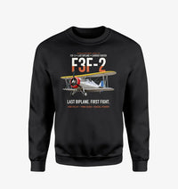Thumbnail for F3F-2 Last Biplane First Fight design on black sweatshirt