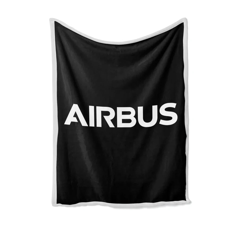 Airbus & Text Bed Blankets & aviation print on soft fleece blanket.