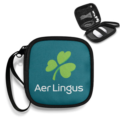 Aer Lingus Airlines Portable aviation portable headphone bag in padded polyester.
