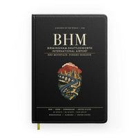 Thumbnail for Birmingham-Shuttlesworth International Airport (BHM) design on black notebook