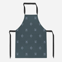 Thumbnail for Nice Airplanes (Green) aviation design on durable cotton blend kitchen apron.