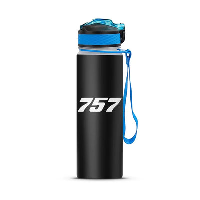 Boeing 757 Flat Text Sports aviation design on sport kettle, insulated bottle with sport spout.