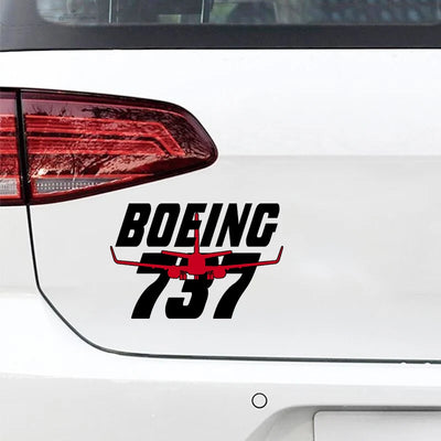 Amazing Boeing 737 Car aviation design car sticker in weather-resistant vinyl.