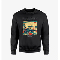 Thumbnail for VINTAGE G4247 - The Soda Fountain Airport - Designed Sweatshirts design on black