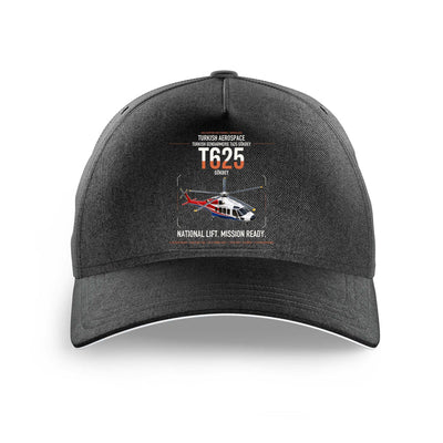 Turkish Aerospace T625 Gökbey design on black printed hat