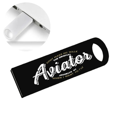 Aviator - Dont Make Me Walk aviation design on durable waterproof casing waterproof USB device.