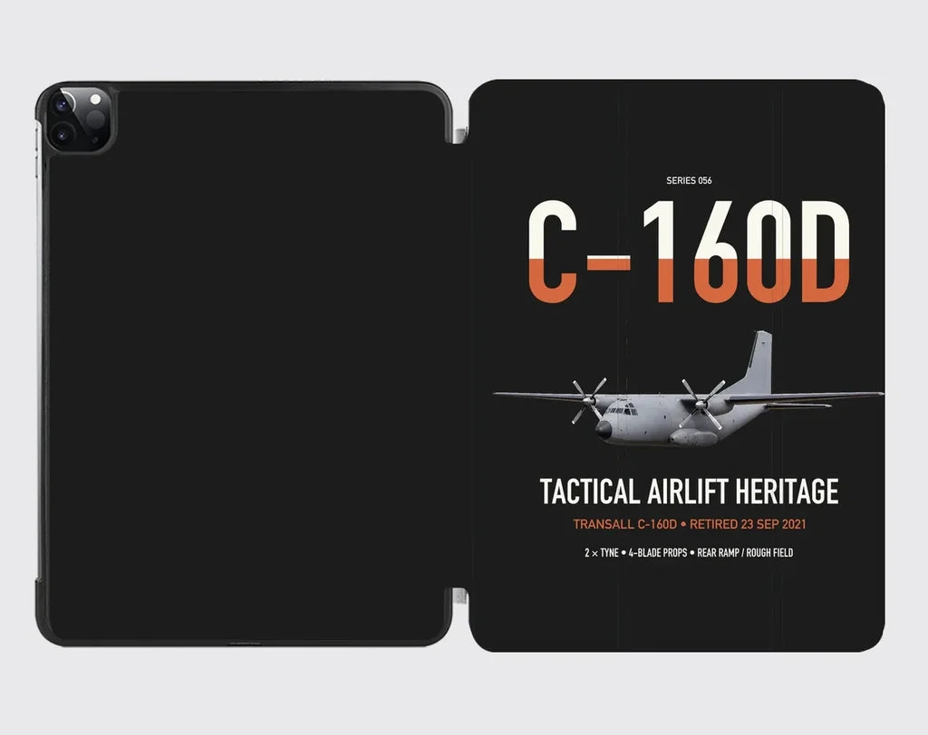 Transall C-160D design on black ipad tablet case