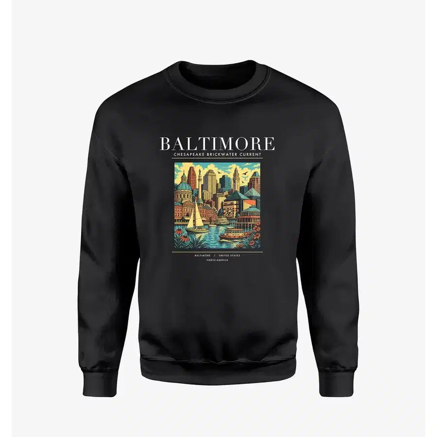BALTIMORE - Poster - Sweatshirt - Black