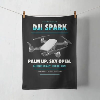 DJI Spark design on black towel