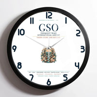 Thumbnail for Piedmont Triad International Airport (GSO) design on white framed wall clock