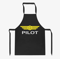 Thumbnail for Pilot aviation design on durable cotton blend kitchen apron.