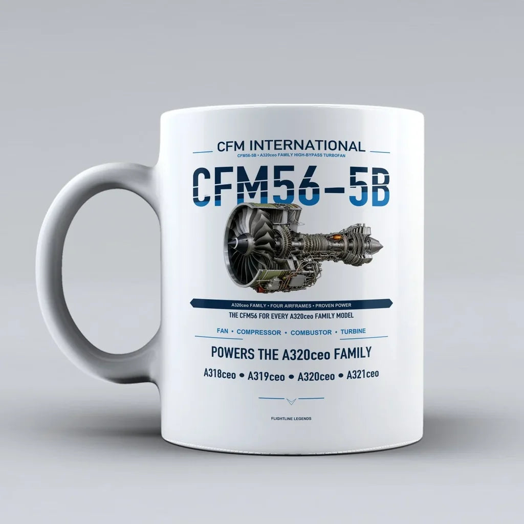 Mug design on white cfm56 5b