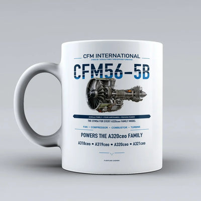 Mug design on white cfm56 5b