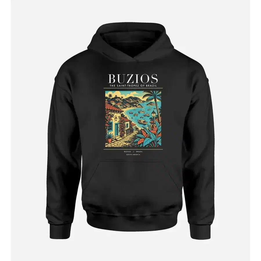 BUZIOS - Poster - Premium Hoodie - Black