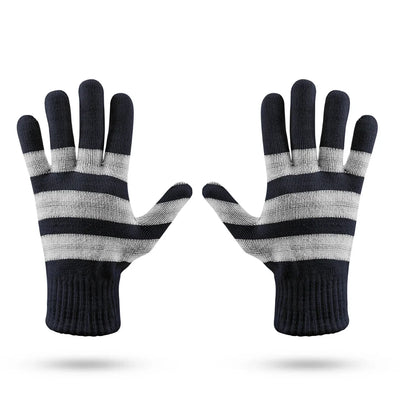 Silver Pilot Epaulettes 3 Lines aviation design on soft knit fabric gloves.