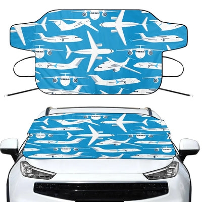 Big Airplanes Car aviation design on car windshield cover.
