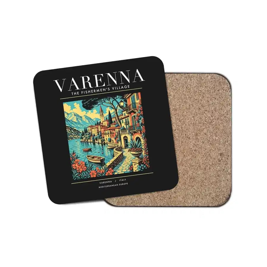 VARENNA - Poster - Coaster - Black