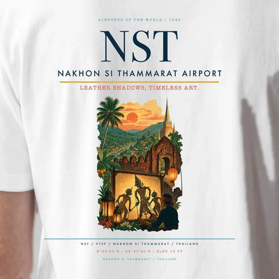 Nakhon Si Thammarat Airport (NST) double-side t-shirt design close-up cover