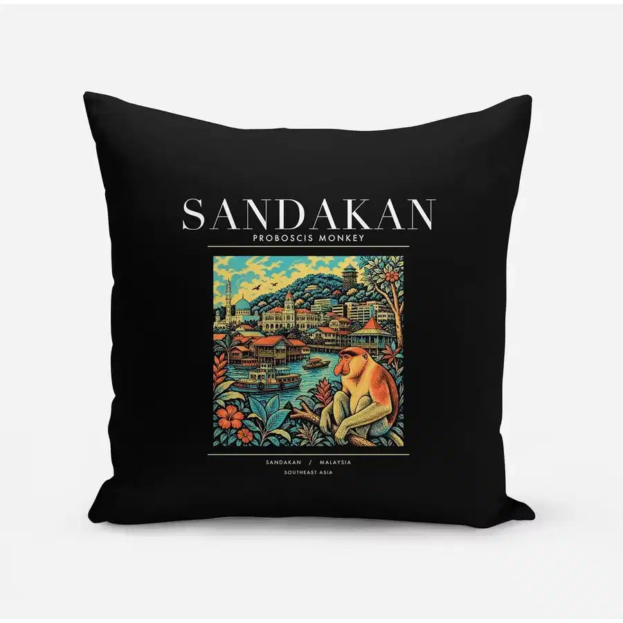 SANDAKAN - Poster - Pillow - Black