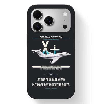 Cessna Citation X+ design on black magsafe iphone case, for iPhone 17 Pro